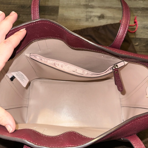 Burgundy Kate Spade Medium Tote - Picture 9 of 11